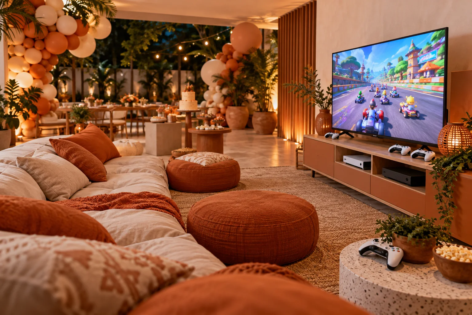Ambiente preparado para aniversário
