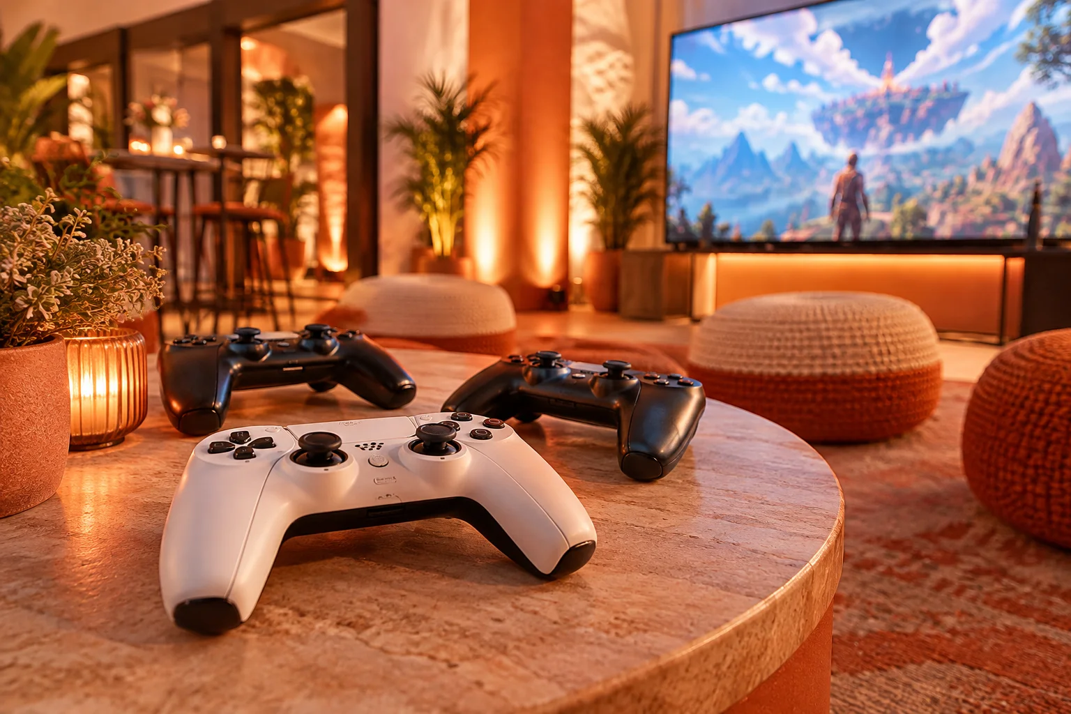 Controles para uma rodada multiplayer